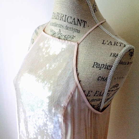 Victoria's Secret | Light Pink Sequin Halter Top - Picture 2 of 8